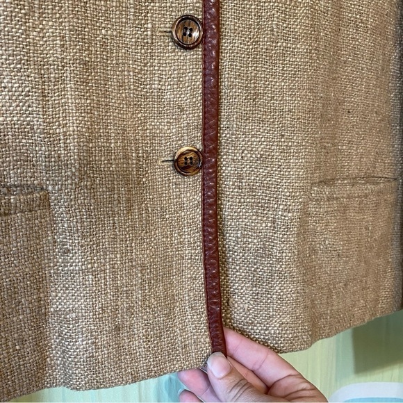 Vintage Liz Claiborne Tule Woven Blazer Sz Medium - Picture 2 of 9